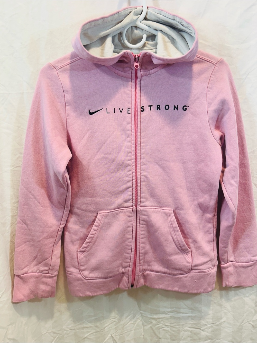 Nike Pink LiveStrong Full-Zip Hoodie